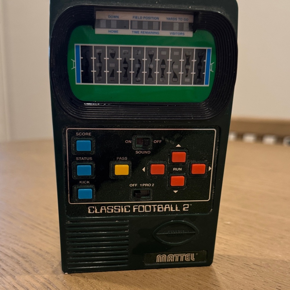 Mattel Classic Football 2 Handheld Game - Black and Green